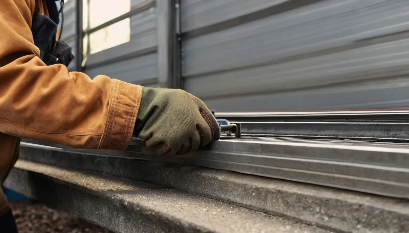 Local provider checking a garage door track in the Agawam Town area